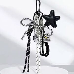 Charm Bowknot Star Key Ring Versatile Keychain Pendant
